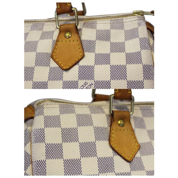 LOUIS VUITTON Speedy 30 Damier Azur Satchel Handbag