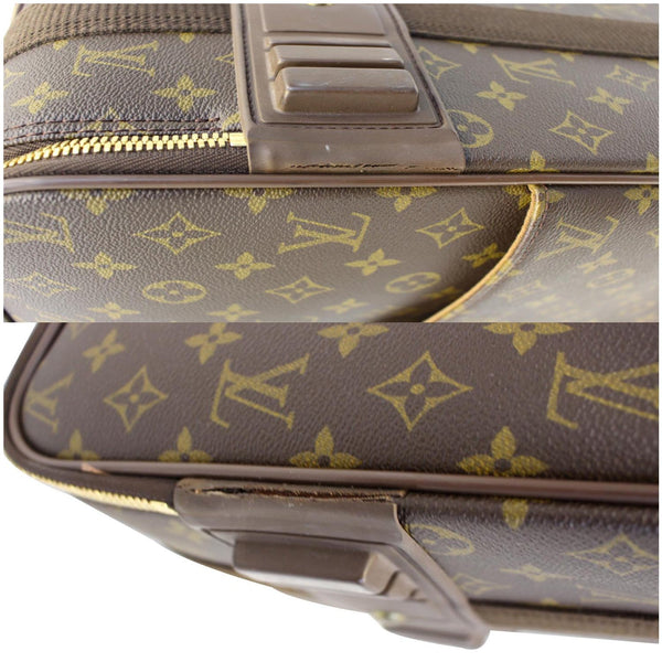 Louis Vuitton Pegase 55 Monogram Canvas Bag closeup