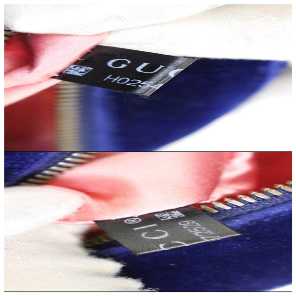 GUCCI GG Marmont Velvet Small Crossbody Bag Blue