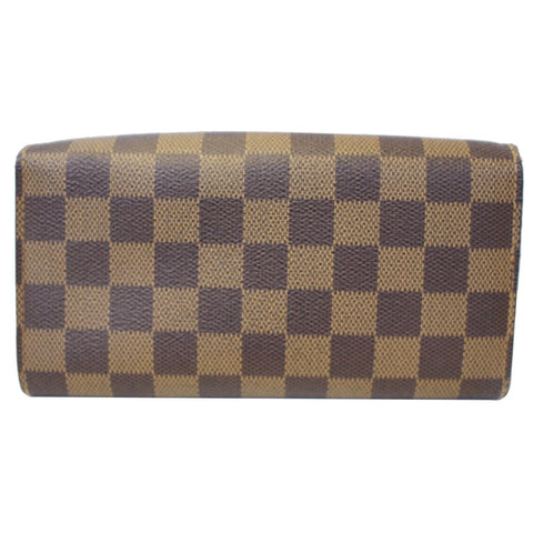 LOUIS VUITTON Sarah Damier Ebene Wallet Brown