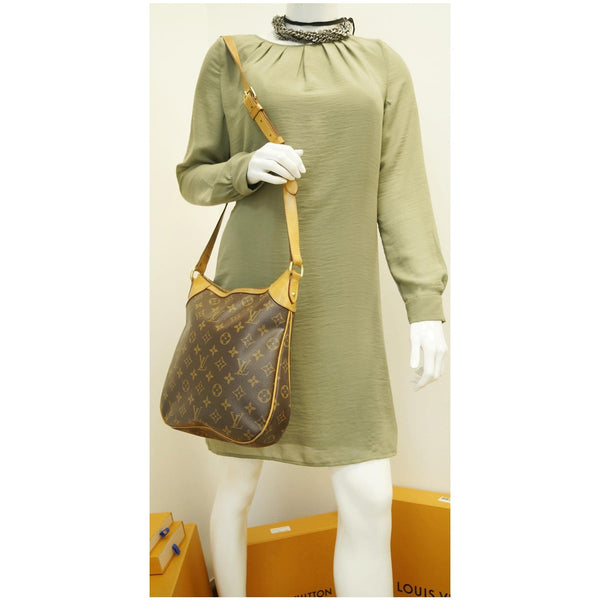 LOUIS VUITTON Odeon PM Monogram Canvas Shoulder Crossbody Bag Brown