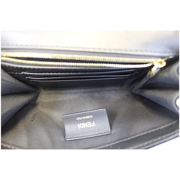 Fendi Wallet Velvet On Chain Crossbody Bag - inside view