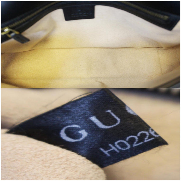 GUCCI GG Marmont Small Matelasse Leather Crossbody Bag Black