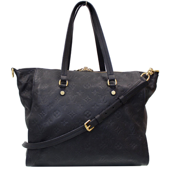 LOUIS VUITTON Lumineuse PM Monogram Empreinte Leather Shoulder Bag Black