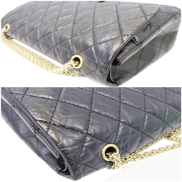 CHANEL 2.55 Reissue Calfskin Leather Flap Shoulder Bag Black