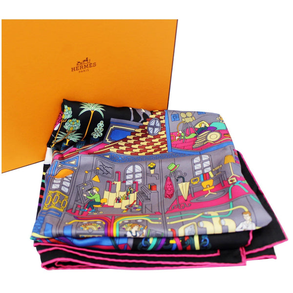 HERMES Twilly Silk La Maison Des Carres Scarf-US