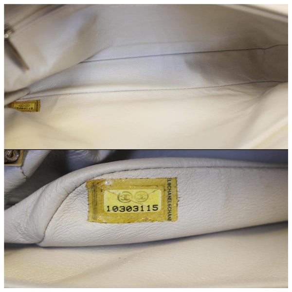 CHANEL Quilted Leather Camera Chain Bag White-US