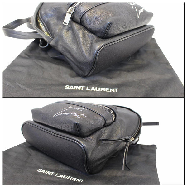 YVES SAINT LAURENT Toy City Embroidered Leather Backpack Bag Black-US