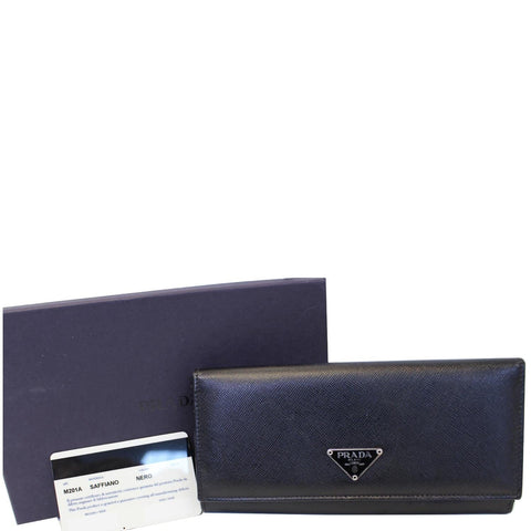 Prada Triangle Continental Flap Wallet - with case