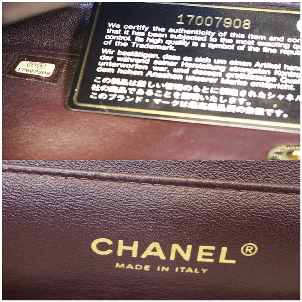 Chanel Flap Bag Clutch With Chain Quilted Lambskin leather logo