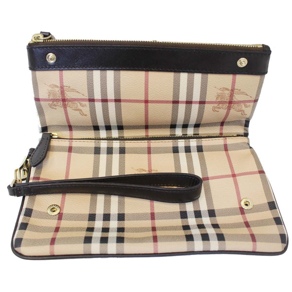BURBERRY Haymarket Check Adeline Foldover Clutch Brown-US