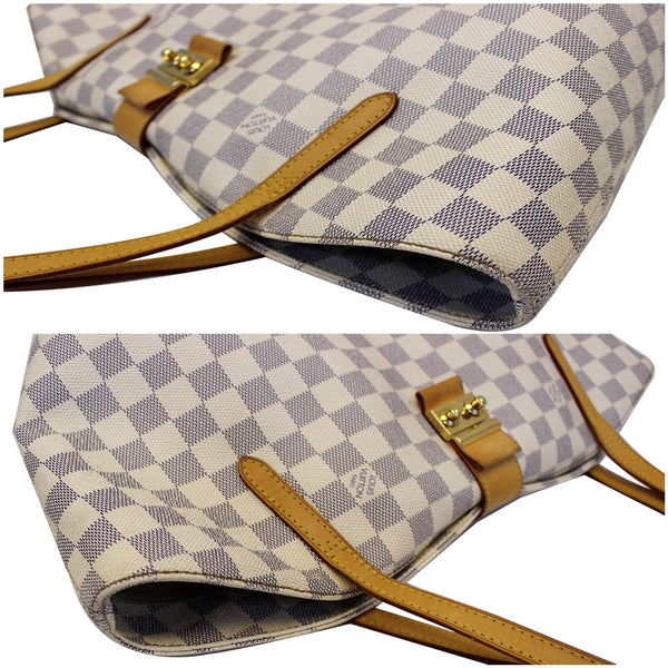 LOUIS VUITTON Salina PM Damier Azur Shoulder Bag White
