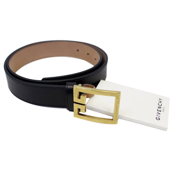 Givenchy Double G Logo Buckle Belt Black Size 38 - leather