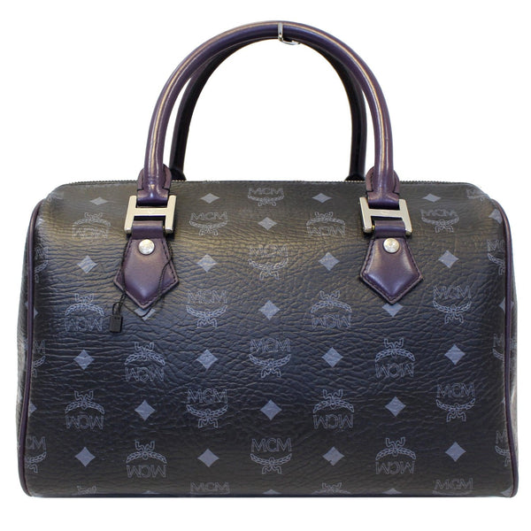 MCM Visetos Lion Princess Boston Bag Black-US