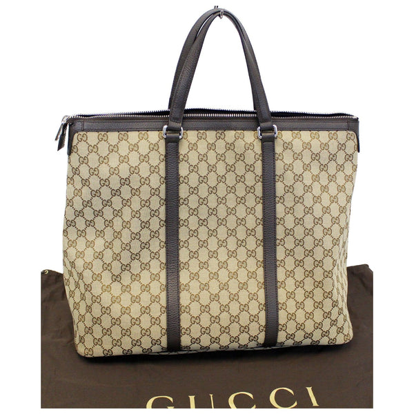 GUCCI GG Canvas Tote Travel Bag Beige-US