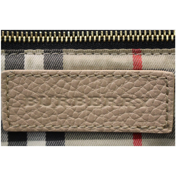 BURBERRY London Greenwood Grainy Leather Bowling Bag Nude