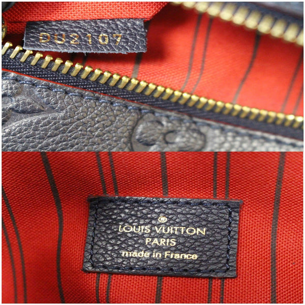 LOUIS VUITTON Metis Pochette Empreinte Leather Crossbody Bag Blue