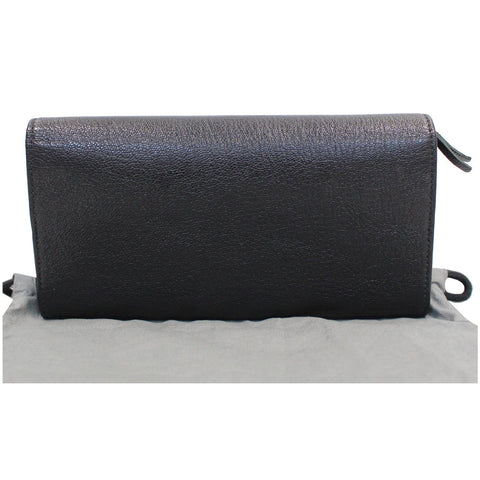 BALENCIAGA Classic Metallic Edge Continental Zip Around Wallet Black - 25% OFF