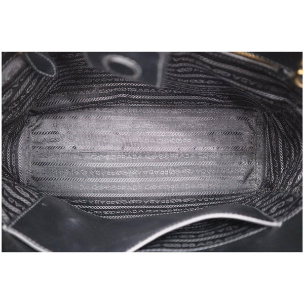 Prada Top Handle Saffiano Leather Tote Crossbody Bag Back