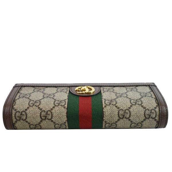 GUCCI Ophidia GG Continental Supreme Canvas Wallet Beige 523153