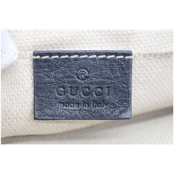 GUCCI GG Soho Pebbled Leather Chain Shoulder Bag Black 323190