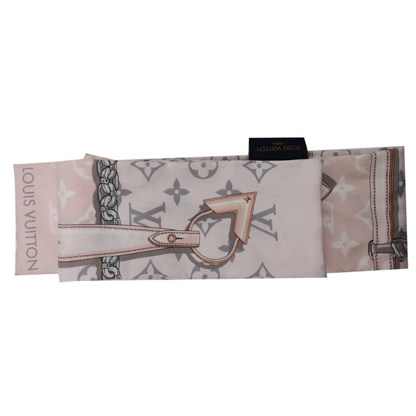 LOUIS VUITTON Confidential Silk Monogram Bandeau Light Pink