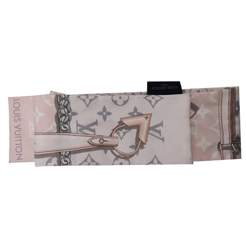 LOUIS VUITTON Confidential Silk Monogram Bandeau Light Pink