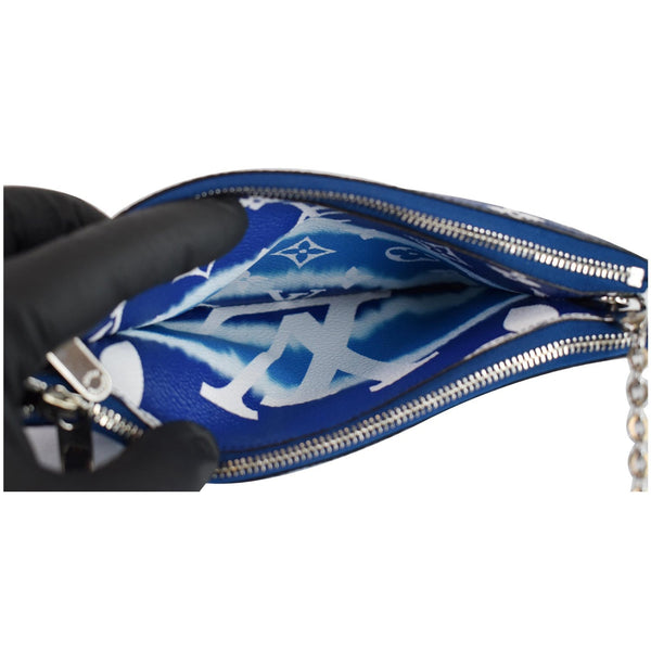 Louis Vuitton Escale Pochette Double Zip Chain Pouch - bag opened