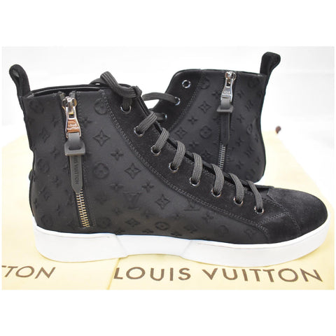 LOUIS VUITTON High Top Suede Sneaker Black