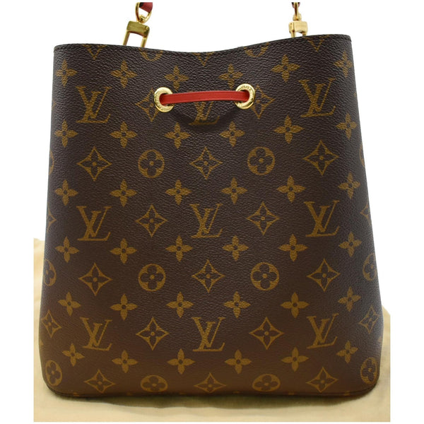 LOUIS VUITTON Neonoe Monogram Canvas Shoulder Bag Coquelicot