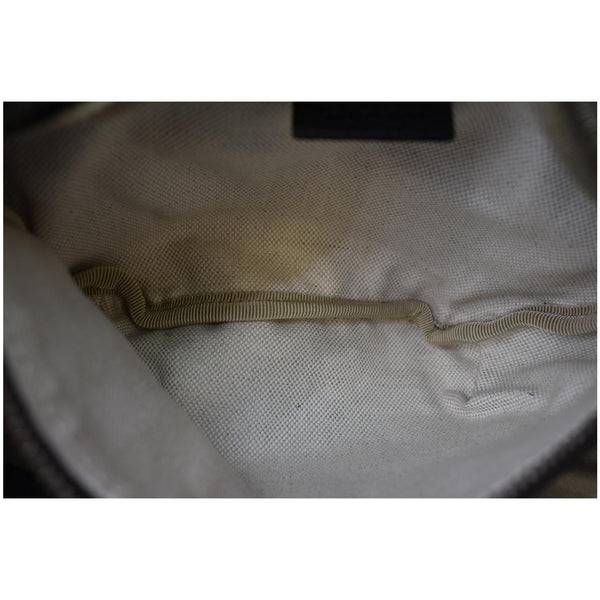 Used Gucci Print Small Leather Belt Waist Bum Bag Black