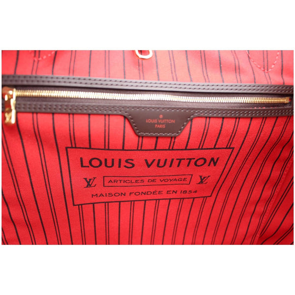 LOUIS VUITTON Neverfull GM Damier Ebene Tote Shoulder Bag Brown