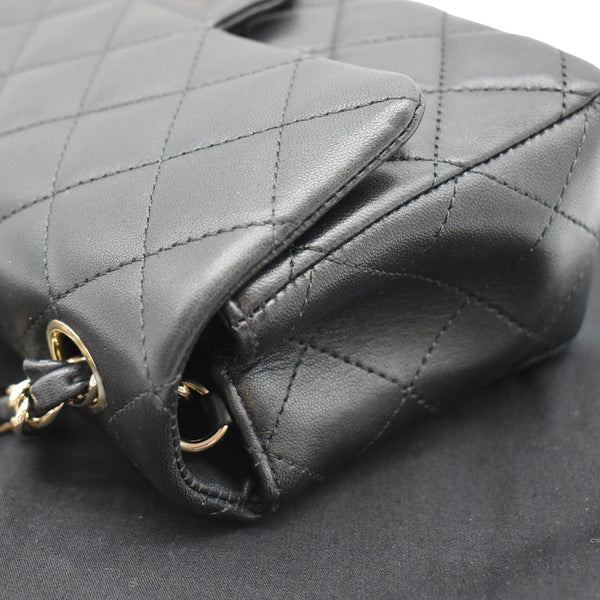 CHANEL Mini Rectangular Flap Quilted Lambskin Leather Shoulder Bag Black- Hot Deals