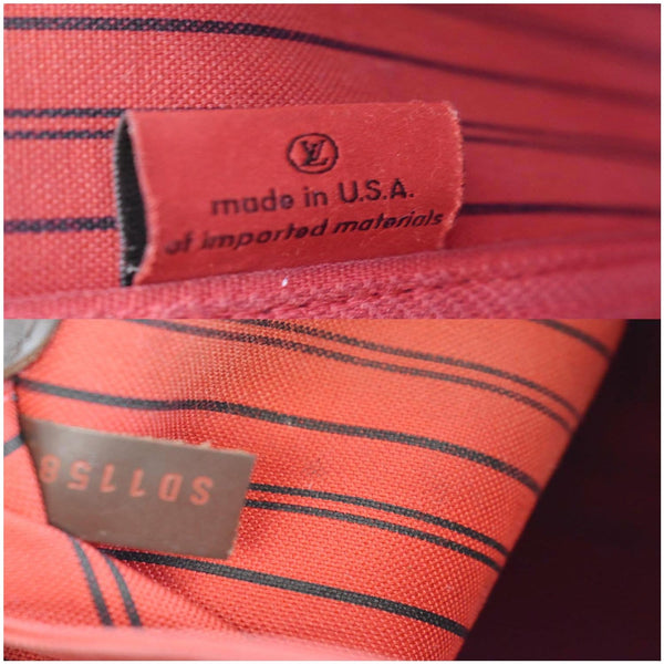 LOUIS VUITTON Neverfull MM Damier Ebene Shoulder Bag Brown