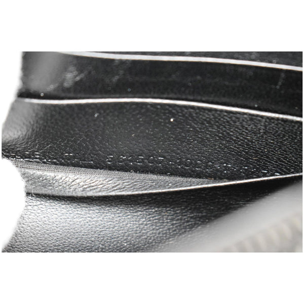 BALENCIAGA BB Logo Embossed Leather Chain Wallet Black