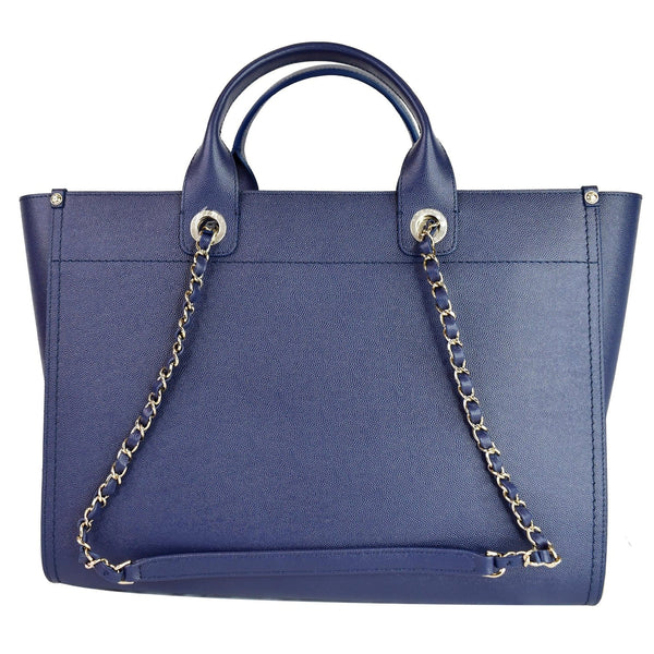 Chanel Deauville Studded Caviar Tote Bag