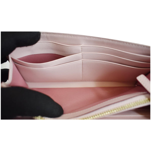 MCM Patricia Block Visetos Leather Crossbody Wallet Red