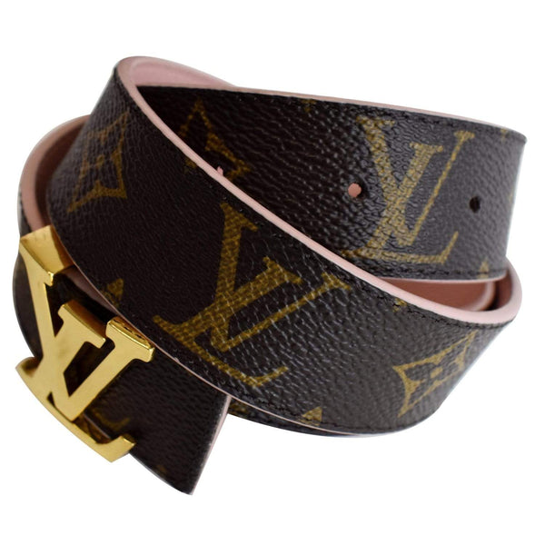 LOUIS VUITTON LV Initiales Monogram Canvas Belt Brown