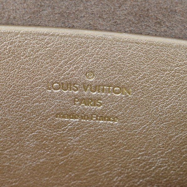 LOUIS VUITTON Love Note Metallic Calfskin Chain Shoulder Bag Gold Silver