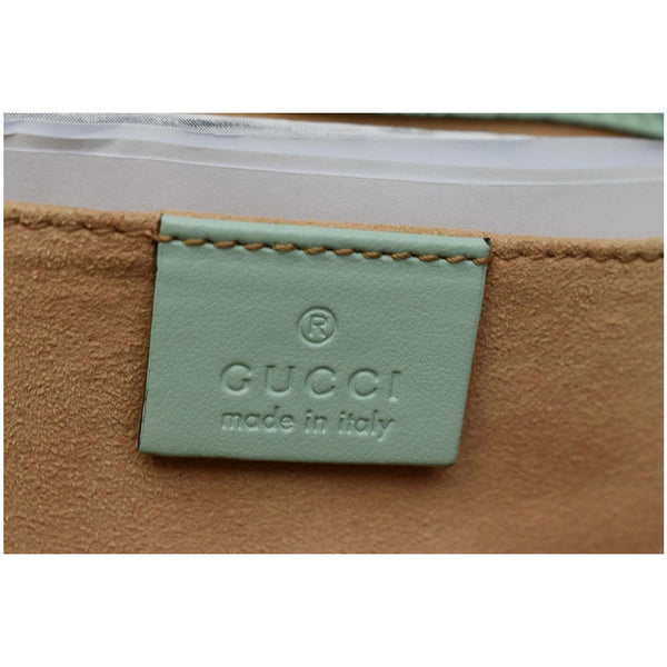 GUCCI GG Marmont Mini Matelasse Leather Crossbody Bag Bright Green 446744