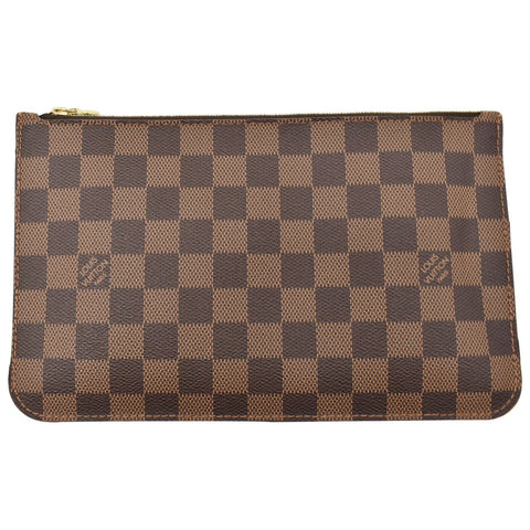 Louis Vuitton Neverfull MM Damier Ebene Wristlet Pouch backside