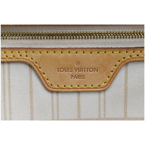 LOUIS VUITTON Neverfull GM Damier Azur Tote Shoulder Bag White