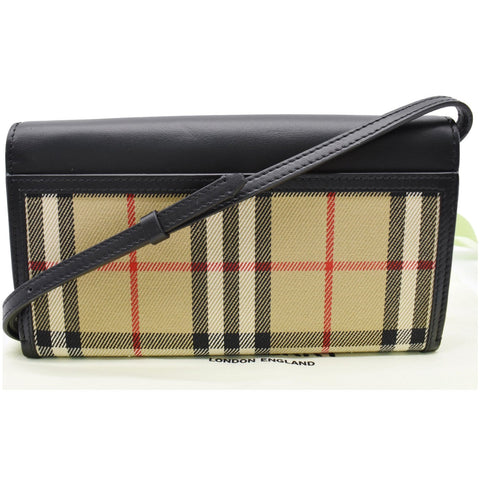 BURBERRY Vintage Check Leather Phone Case Clutch Bag Archive Beige