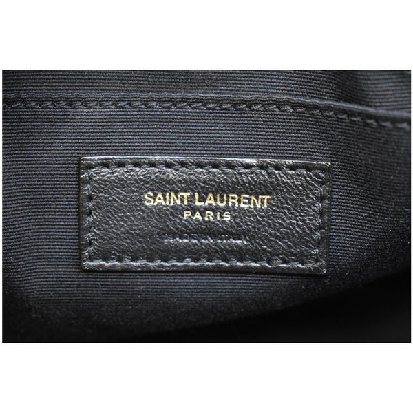 YVES SAINT LAURENT Vinyle Round Chevron Leather Camera Crossbody Bag Red