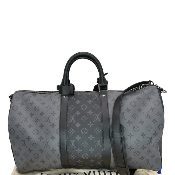 LOUIS VUITTON Keepall 50 Bandouliere Monogram Eclipse Travel Bag Black - New Year Deals