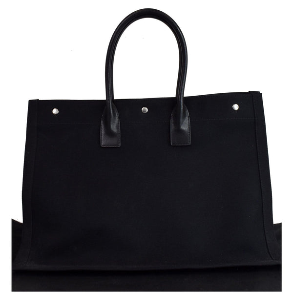 YVES SAINT LAURENT Rive Gauche Leather Tote Bag Black
