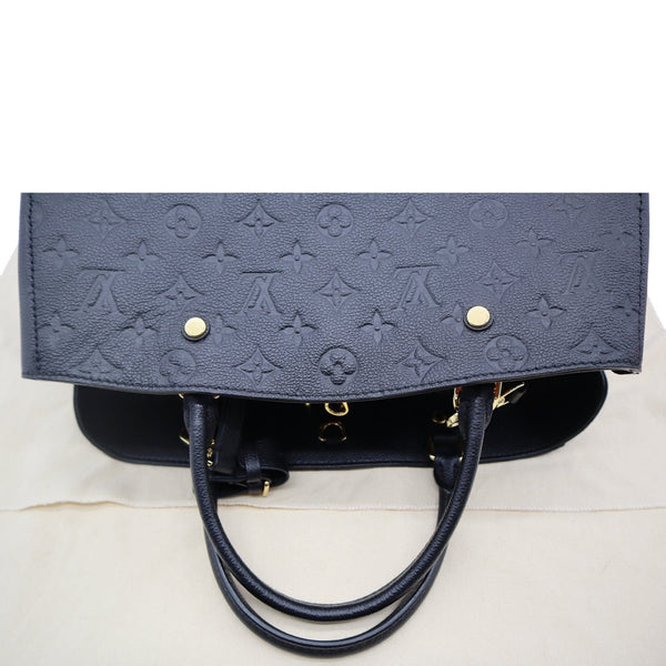 LOUIS VUITTON Montaigne GM Empreinte Leather Shoulder Bag Black