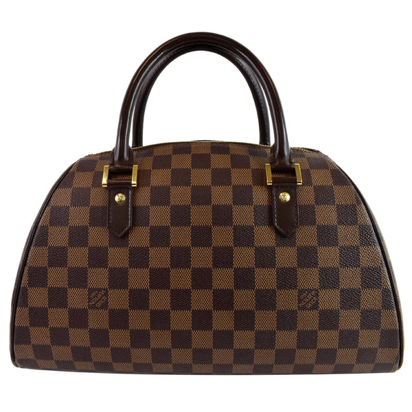 LOUIS VUITTON Ribera MM Damier Ebene Satchel Bag Brown