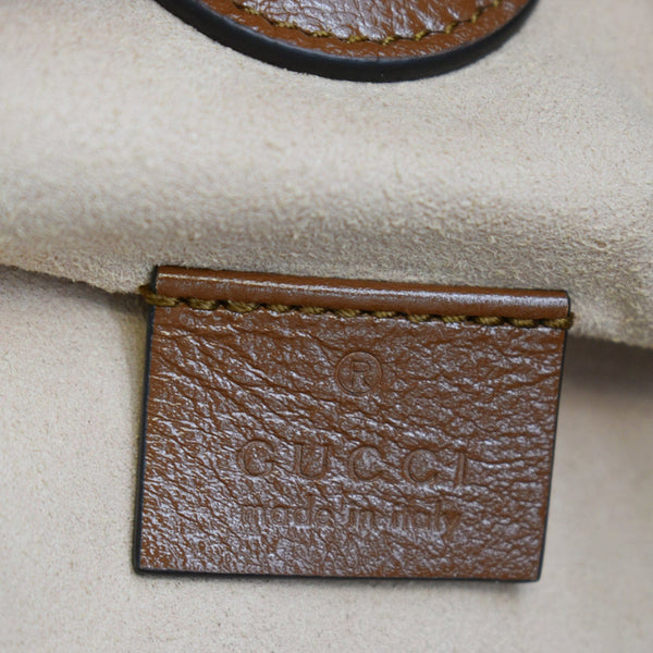 GUCCI Rajah Large Leather Tote Shoulder Bag Brown 537219