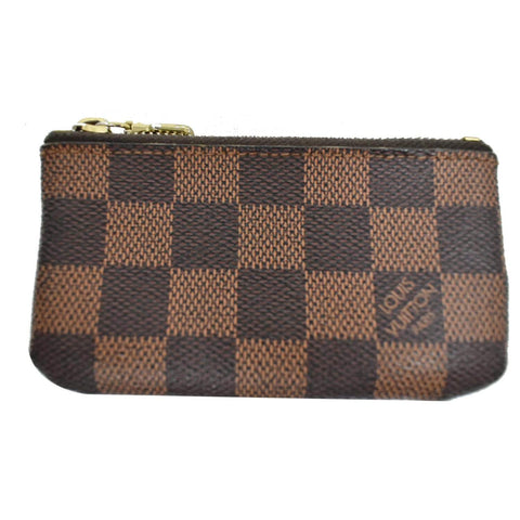 Louis Vuitton Pochette Key Cles Damier Ebene Coin Case brown